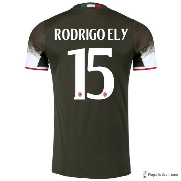 Camiseta AC Milan Replica Tercera Ropa Rodrigoely 2016/17 Marino Verde